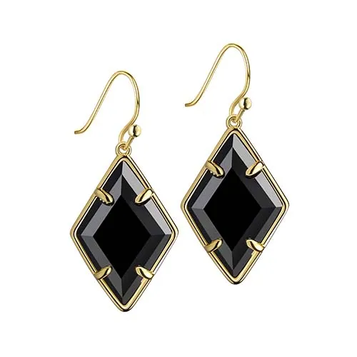 Black Opaque Earring