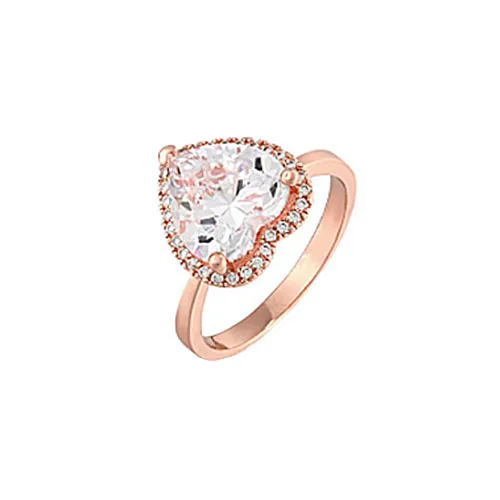 Heart Cut Zircon Rose Gold PlatedRings