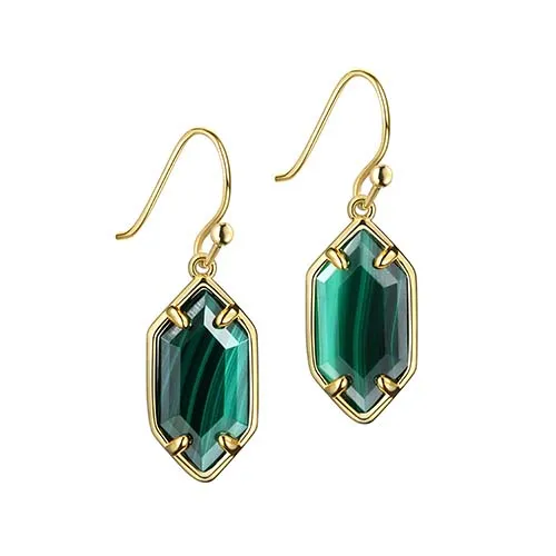 Malachite Earring