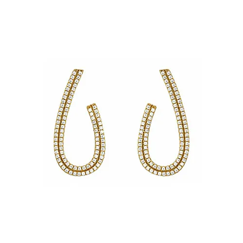 Six Shape Hoop Brass Earring